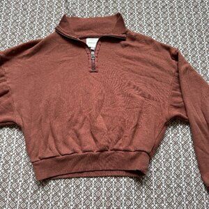 XS AE Cropped Quarter-Zip